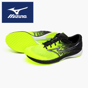 【 ミズノ MIZUNO 】【シューズ 靴】 陸上 レーシングシューズ ウエーブデュエル 4 メンズ レディース 男女兼用 駅伝 シューズ ランニングシューズ 2E U1GD255004 イエロー×ホワイト×ブラック [te