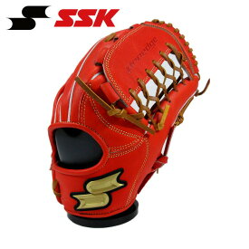 [型付け1円(オプション含む)]【あす楽】【SSK　エスエスケイ】【グラブ　グローブ】野球　硬式用グローブ (外野手用)　プロエッジ　右投げ用　PEK87420　3347　レディッシュオレンジ×タン　[ten][200222] [グラブ袋付][刺繍可]