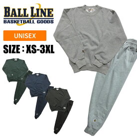 [刺繍可]★上下別サイズ対応可★【 ボールライン BALL LINE オンザコート 】【 ウェア 】 バスケ スウェット 上下セット 上下 トレーナー スウェットパンツ メンズ レディース 男女兼用 セットアップ バスケットボール おしゃれ BLSS1000 BLSP1000 [200101][amz]