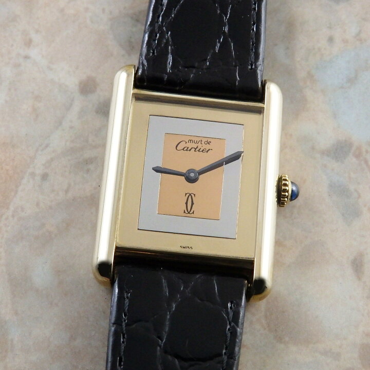 楽天市場】カルティエ マストタンク LM サイズトリニティダイヤル 手  