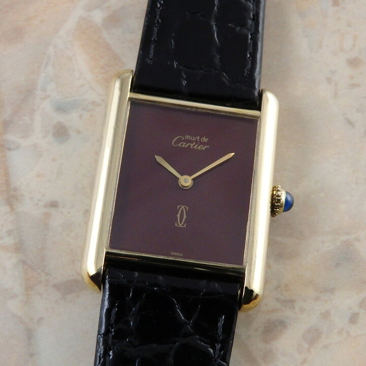 楽天市場】カルティエ マストタンク LM ボルドー 手巻き CARTIER 