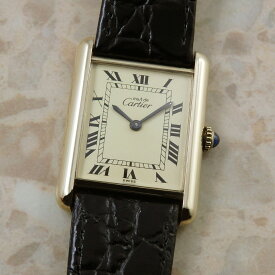 カルティエ マストタンク LM 手巻き式 ヴィンテージ メンズ腕時計 Cartier Tank アンティークウォッチ ローマ