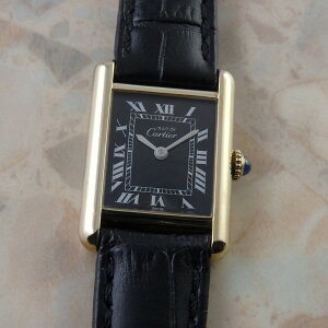 �J���e�B�G �}�X�g�^���N SM �芪�� ���f�B�[�X �u���b�N�_�C���� �������� Cartier ���B���e�[�W�r���v Tank ���[�}�� �A���e�B�[�N���v