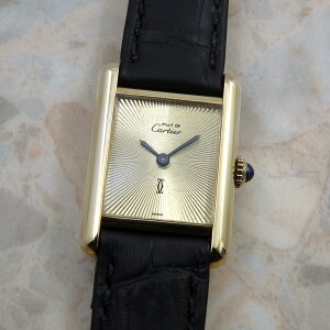 �J���e�B�G �}�X�g�^���N SM �芪�� �T�����C������ ���f�B�[�X�r���v CARTIER VINTAGE ���B���e�[�W�E�H�b�` �A���e�B�[�N Must Tank �S�[���h