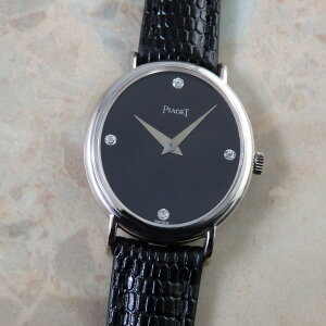 PIAGET �I�j�L�X �_�C�������h ���B���e�[�W JEAN ETE PARIS �s�A�W�F 18KWG ���f�B�[�X �A���e�B�[�N �����C �z���C�g�S�[���h �u���b�N �������� 1980s