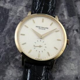 パテックフィリップ カラトラバ 3893 ドルフィンハンド スモールセコンド 18金無垢 イエローゴールド PATEK PHILIPPE ヴィンテージ 手巻き 1985年
