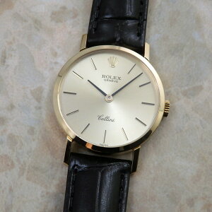 �����b�N�X �`�F���[�j ���f�B�[�X 18KYG �����C 1974�N�� 4109 18�����C ROLEX ���B���e�[�W Cellini �C�G���[�S�[���h K18 �A���e�B�[�N�E�H�b�`