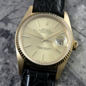 �����b�N�X �f�C�g�W���X�g 16018 YG Cal.3035 1985�N ROLEX DATEJUST ������ ���B���e�[�W �A���e�B�[�N�E�H�b�`