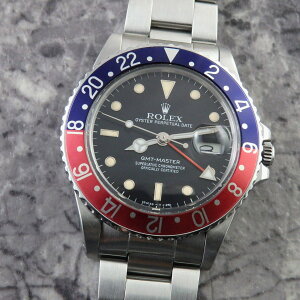 �����b�N�X GMT �}�X�^�[ 16750 ���B���e�[�W 1984�N �M�������e�B �ۏؕt ROLEX �A���e�B�[�N���v GMT MASTER ������ Cal.3075 �u���b�N�_�C���� ��������