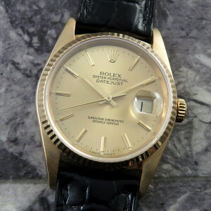 ROLEX �f�C�g�W���X�g REF.16018 YG �����C �C�G���[�S�[���h �����b�N�X 1987�N DATEJUST ������ K18 ���B���e�[�W �A���e�B�[�N�E�H�b�`