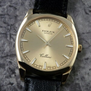 ROLEX �����b�N�X �`�F���[�j �_�i�I�X 4243 �� �V�����p���S�[���h������ �����Y YG K18 �����C 2005�N �C�G���[�S�[���h Cellini