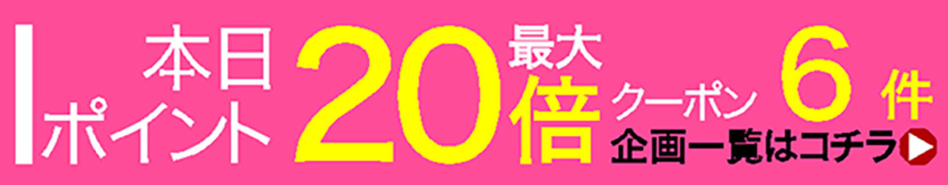 本日ポイント最大20倍クーポン企画6件開催中