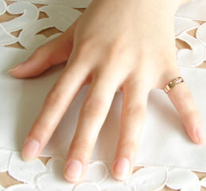 楽天市場】k18WG/PG クロス ピンキー リング : jewelry shop BeJ