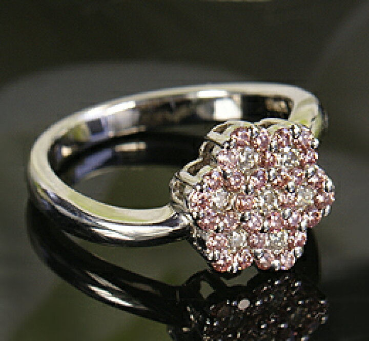 楽天市場】k18WG ピンクダイヤ フラワーリング : jewelry shop BeJ