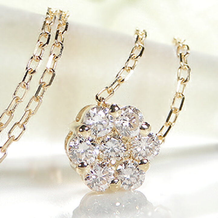 楽天市場】K18WG/YG/PG【0.27ct】フラワーモチーフ ダイヤモンド  