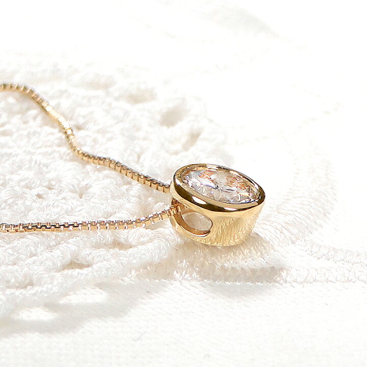 楽天市場】K18YG/WG/PG【0.50ct】一粒ダイヤモンド ネックレス18金 K18 