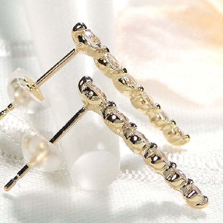 楽天市場】K18YG【0.50ct】ダイヤモンド ピアスラインピアス かわいい 