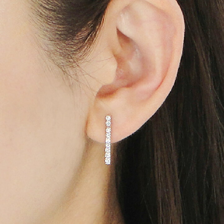楽天市場】Pt900【0.30ct】ダイヤモンド ピアスラインピアス かわいい  
