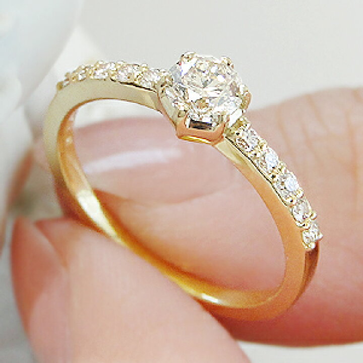 楽天市場】k18PG/WG/YG 【0.45ct】ダイヤモンド リング 18金 結婚記念 