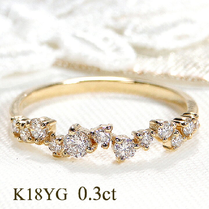 楽天市場】K18YG/PG/WG【0.30ct】ダイヤモンド リング送料無料 代引 
