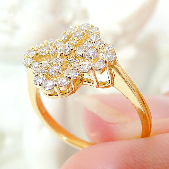 æ¥½å¤©å¸å ´ããK18YG/PG/WGããã©ã¯ã¼ ãã¤ã¤ã¢ã³ããªã³ã°ã0.5ct 