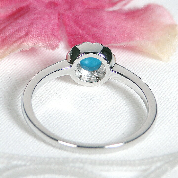 楽天市場】【Pt900】トルコ石＆ダイヤモンド リング【0.10ct  