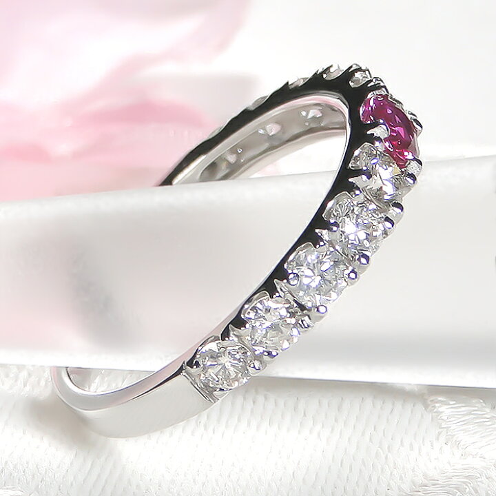 楽天市場】Pt900 ルビー＆ダイヤモンド リング送料無料 代引手数料無料  