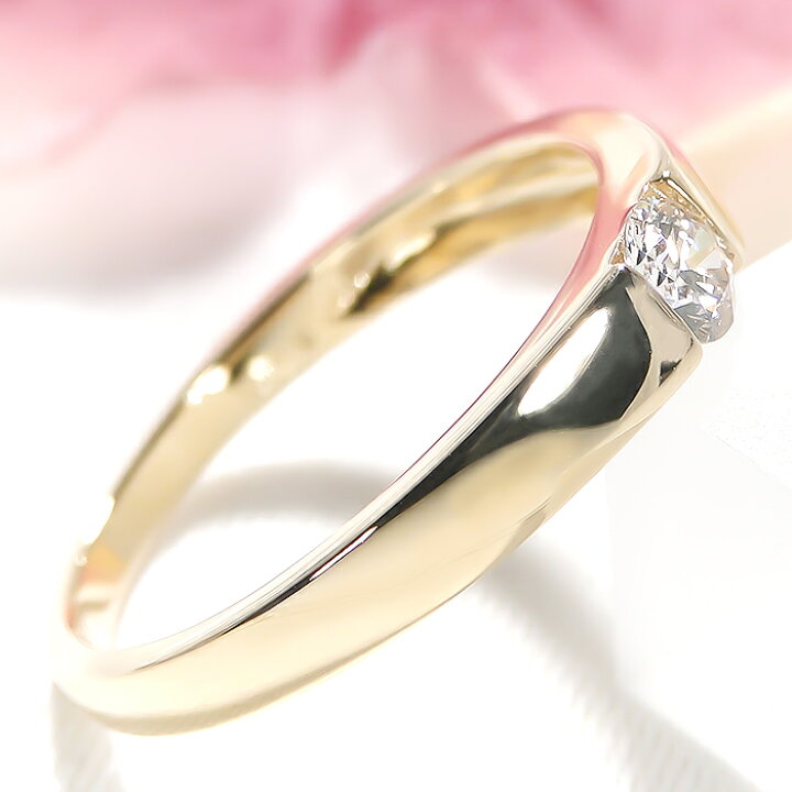 楽天市場】K18YG【0.17ct】一粒 ダイヤモンド リング 送料無料 代引 