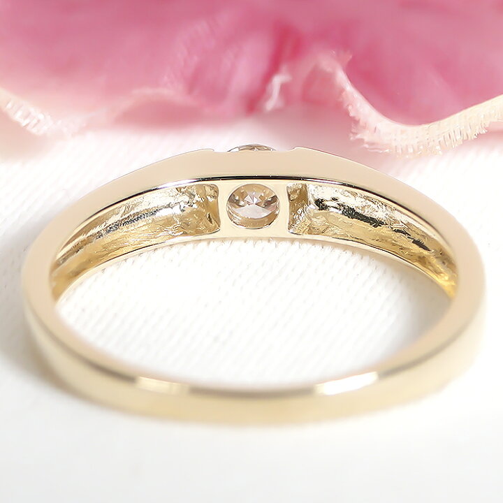楽天市場】K18YG【0.17ct】一粒 ダイヤモンド リング 送料無料 代引 