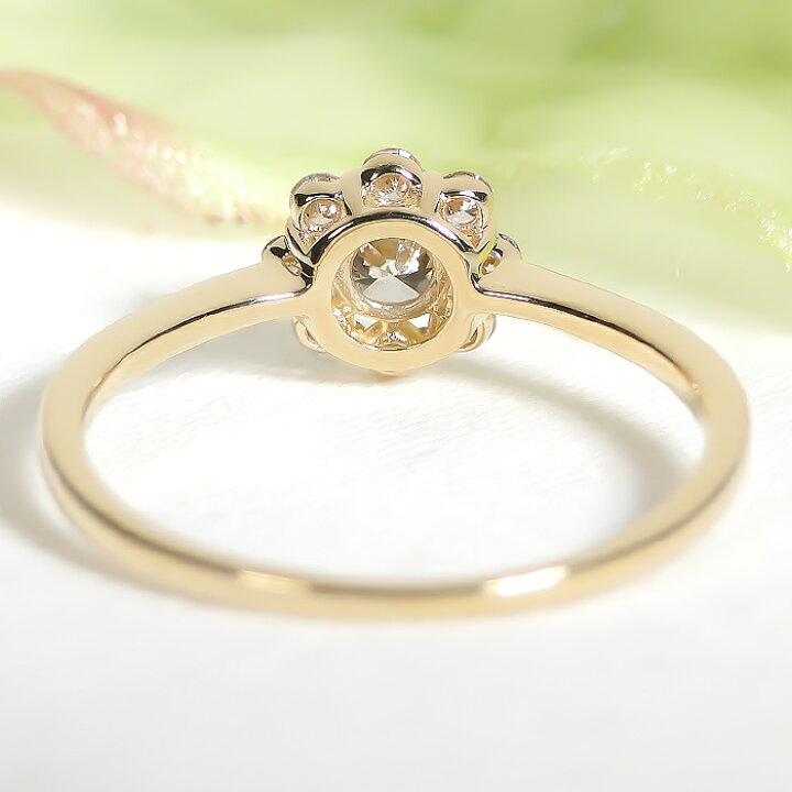 楽天市場】K18YG/PG/WG【0.30ct】フラワー ダイヤモンド リング送料 