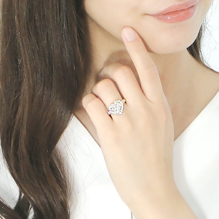 楽天市場】K18YG/PG/WG【1.0ct】ダイヤモンド ハートモチーフ パヴェ  