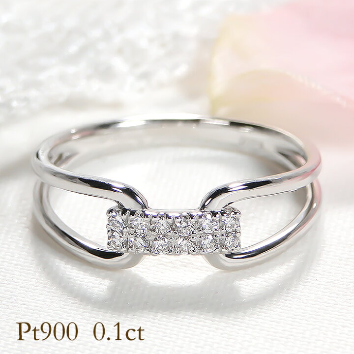 楽天市場】Pt900【0.10ct】ダイヤモンド リング送料無料 代引手数料  