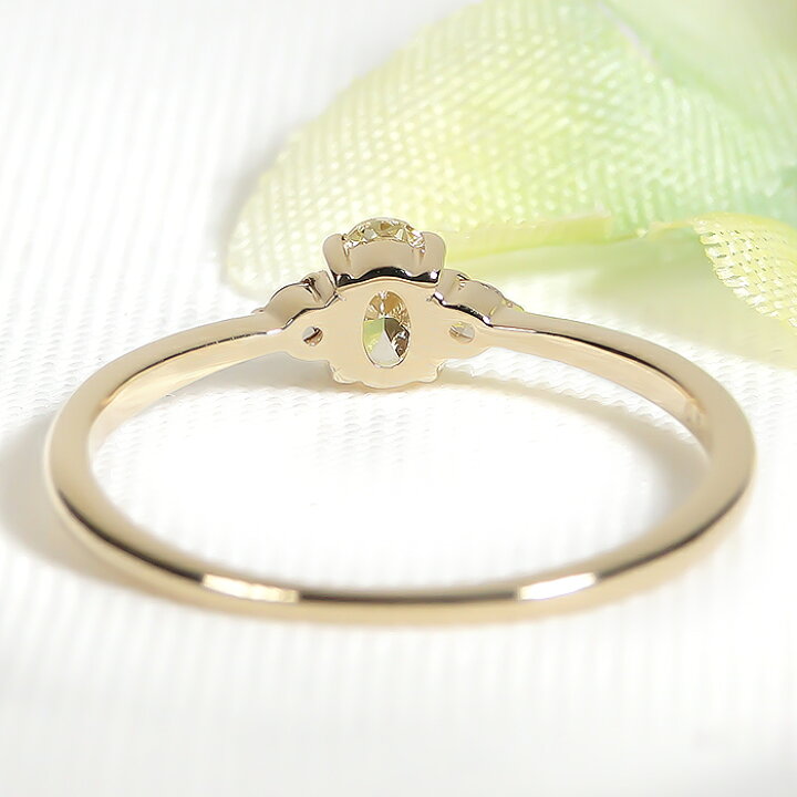 K18YG/WG 天然イエロー/カラーレス ダイヤモンド イヤリング 0.20ct  