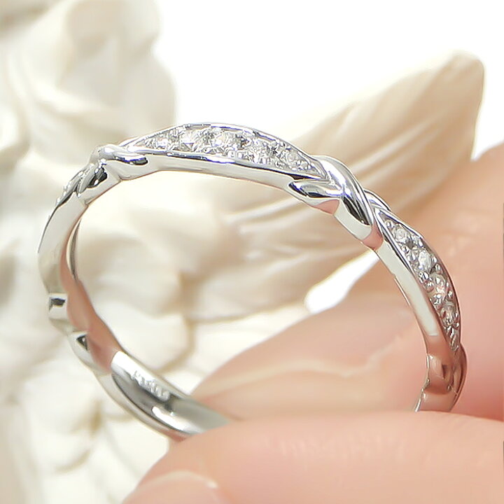 楽天市場】Pt900【0.12ct】インフィニティ ダイヤモンド リング送料 