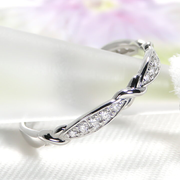 楽天市場】Pt900【0.12ct】インフィニティ ダイヤモンド リング送料 