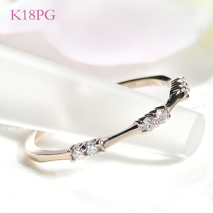 楽天市場】K18YG/PG/WG【0.10ct】ダイヤモンド リング送料無料 代引 