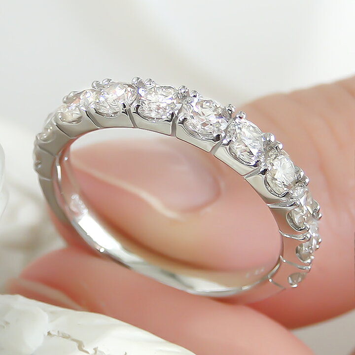 楽天市場】pt900【1.0ct】ダイヤモンド エタニティリング【送料無料 