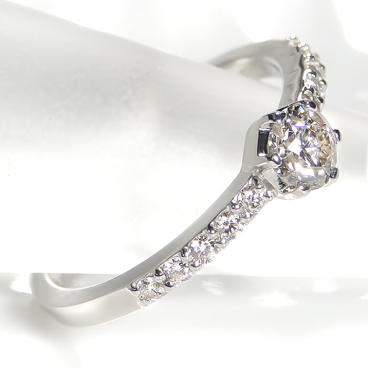 楽天市場】pt900【0.45ct】ダイヤモンド リング 結婚記念日 可愛い 
