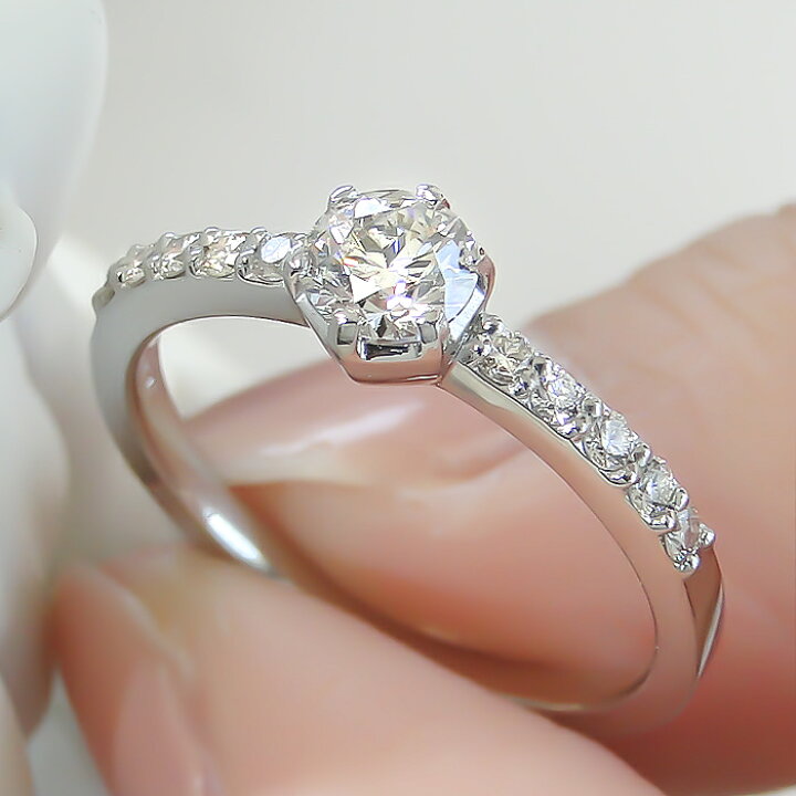 楽天市場】pt900【0.45ct】ダイヤモンド リング 結婚記念日 可愛い 