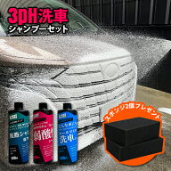 ACOAT 3ph洗車シャンプー3本セット 中性シャンプー 脱脂シャンプー 弱酸性シャンプー 500ml 洗車シャンプ…