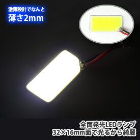 全面発光LEDランプ（汎用タイプ） 16×32mm 薄さはなんと約2mm！ 面で光るから綺麗 3種類のソケット付属！