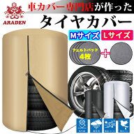 タイヤカバー 屋外 4本収納用 パッド付 5枚 300D 厚地 厚手 保管 紫外線 光 太陽 雨 風 雪 ホコリ 守る …