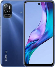 【新品未使用品】シャオミ(Xiaomi) SIMフリースマートフォン Redmi Note 10T 日本語版 4GB+64GB 6.5インチ 90Hzディスプレイ 5000mAhバッテリー 18W急速充電 おサイフケータイ対応 防水防塵 指紋/顔認証 Android ナイトタイムブルー
