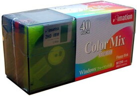 イメーション 3.5インチ 2HD imation Color Mix 40PACK フロッピーディスク　カラー5色 40枚入 Windowsフォーマット MF2HD