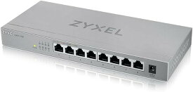ZYXEL 8ポート 2.5Gbps ギガビット イーサネット アンマネージ スイッチングハブ 設定不要｜8 x 1G/2.5G｜MG-108