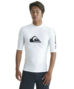 Quiksilver(�N�C�b�N�V���o�[) ���b�V���K�[�h ���� ALL TIME SR QLY241022 Col.0101 WHT �T�C�Y L�iEC�j
