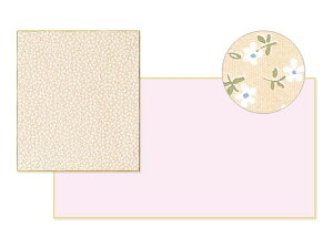 MIDORI（ミドリ） カラー色紙 二つ折り 花柄 ピンク