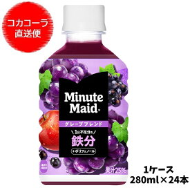 【メーカー直送】 ミニッツメイド グレープブレンド 鉄分 280ml PET 1ケース (24本入)