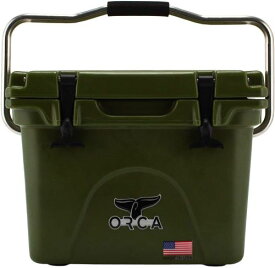 ORCA(オルカ) ORCA Coolers 20 Quart Col.オリーブSize:外側：高さ約38×幅約48×奥行き約35　内側：高さ約24×幅約35×奥行き約23　重量：18lbs（約8Kg）＊店頭展示品のため多少のスリキズ等がある場合がございます。
