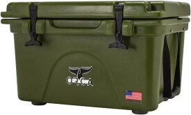 ORCA(オルカ) ORCA Coolers 26 Quart Col.オリーブ Size:外側：高さ約37×幅約59×奥行約44　内側：高さ約22×幅約41×奥行き約28　重量：25lbs（約11Kg）＊店頭展示品のため多少のスリキズ等がある場合がございます。